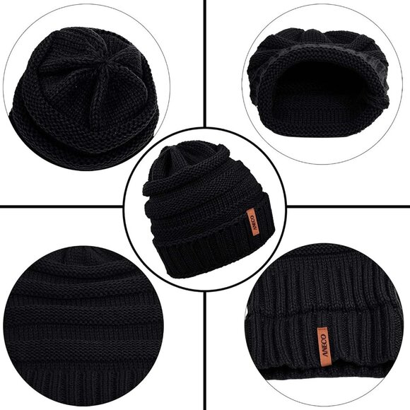 Stylish Multi-Functional Winter Set: Beanie, Scarf, Touchscreen Gloves & Earmuff - Picture 6 of 7